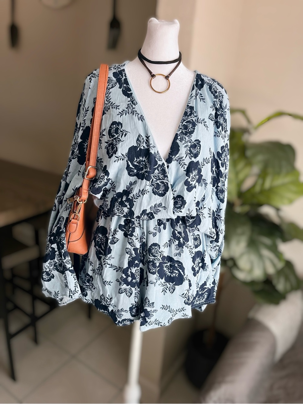 Altar'd State Floral Print Romper Size S